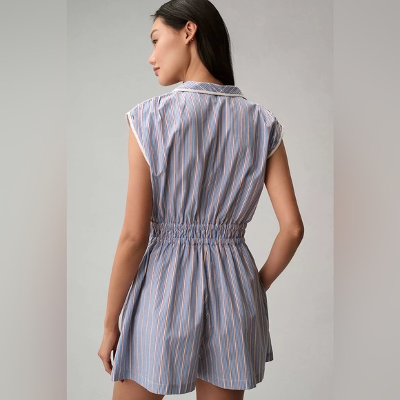 Anthropologie PJ Shirting Romper - Picture 3 of 4